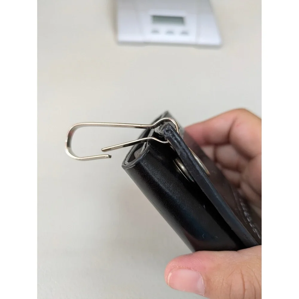 Fender Guitar Amp Wallet Black Leather Trifold Key Clip